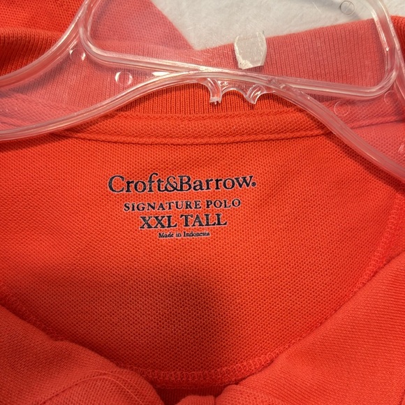 Men’s Croft &Barrow Polo in a watermelon color. XXLTall. 3 button closure. - Picture 5 of 7